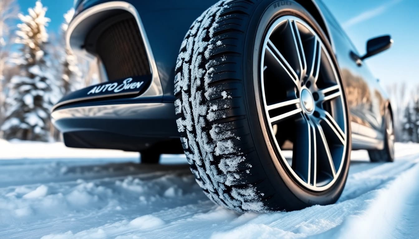 Fahrzeug mit hochwertigen Auto Kufen auf Schnee, ideal für winterliche Bedingungen.