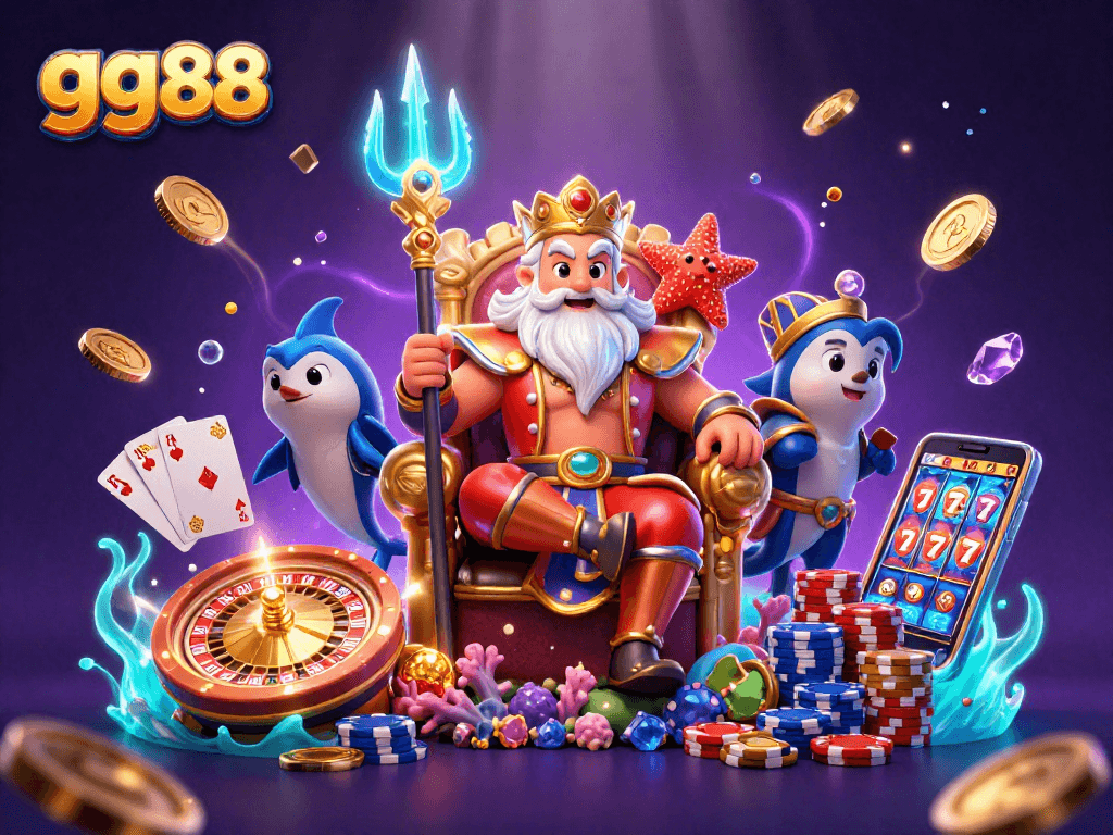 Experience thrilling gaming at gg88 with vibrant underwater visuals and exciting casino action.