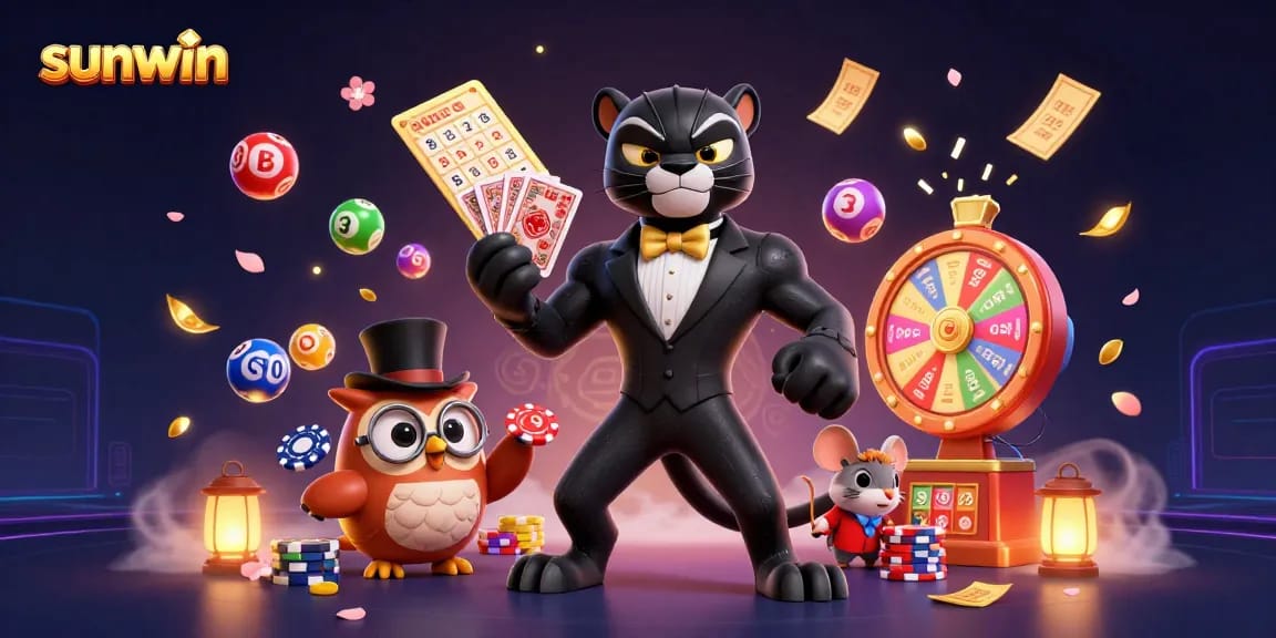 Experience sunwin's thrilling gaming scene with vibrant characters and dynamic elements.