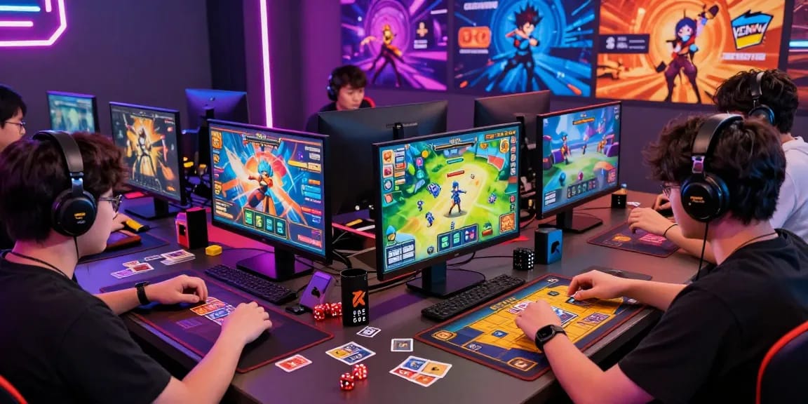 Dynamic gaming scene showcasing enthusiasts engaging with GEMWIN's diverse offerings on https://gemwin.pics/ in an exciting atmosphere.