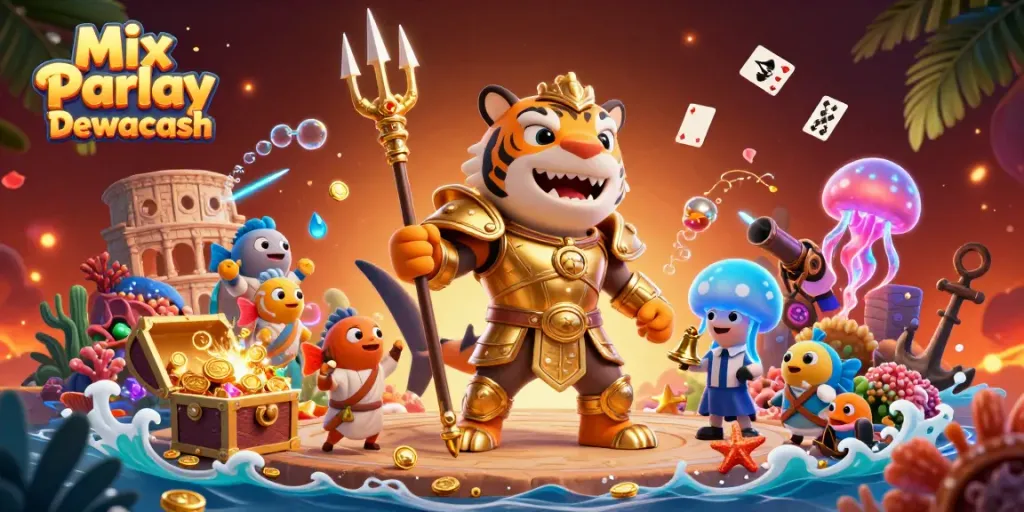 Engage with Mix Parlay Dewacash in an underwater colosseum filled with treasures and excitement.