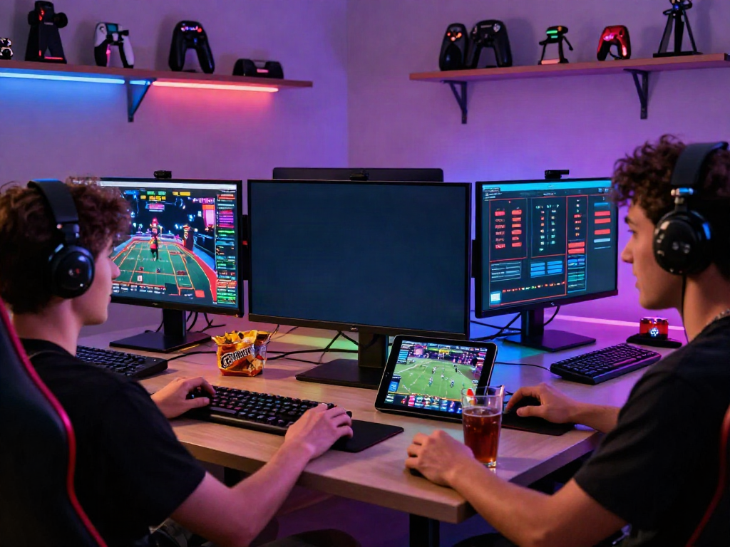 Gaming at https://iwinnk.jp.net/ with vibrant setup and live-action interfaces.